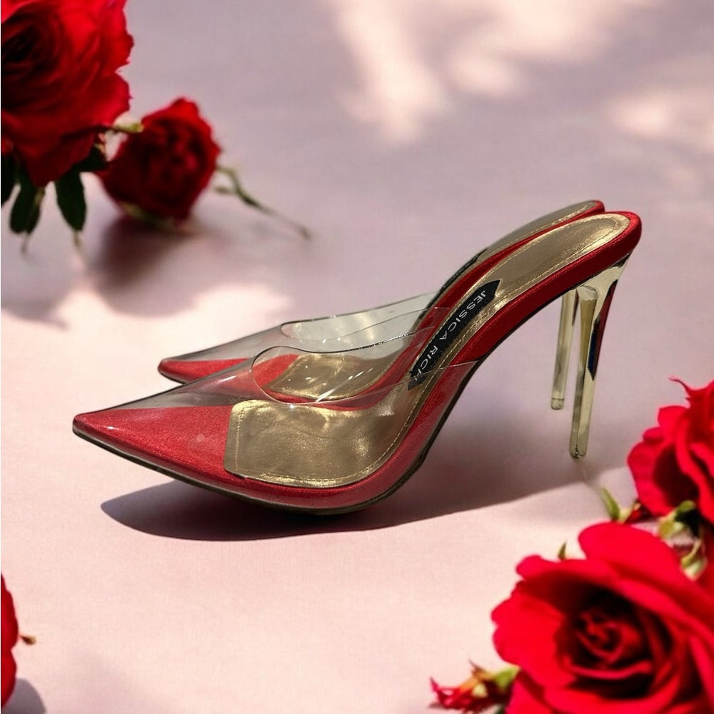 Jessica Rich Red Racy Mule Size 37/ US 7