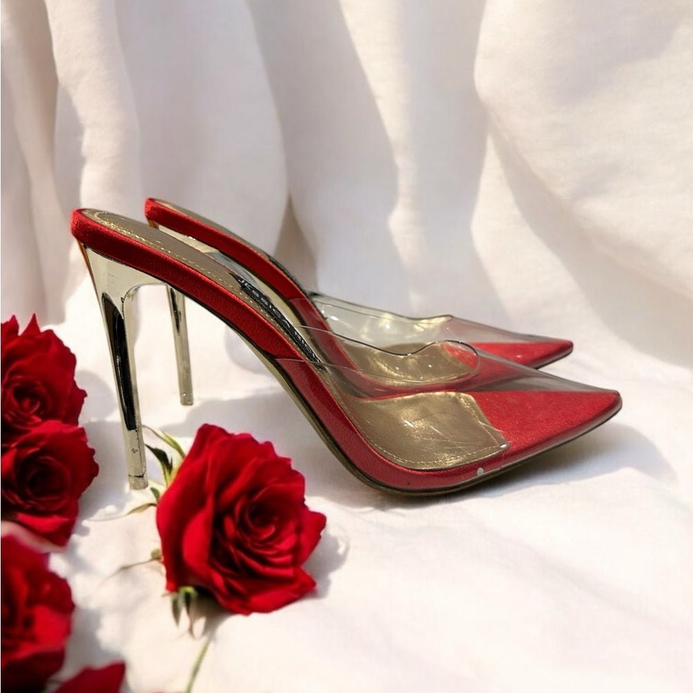 Jessica Rich Red Racy Mule Size 37/ US 7