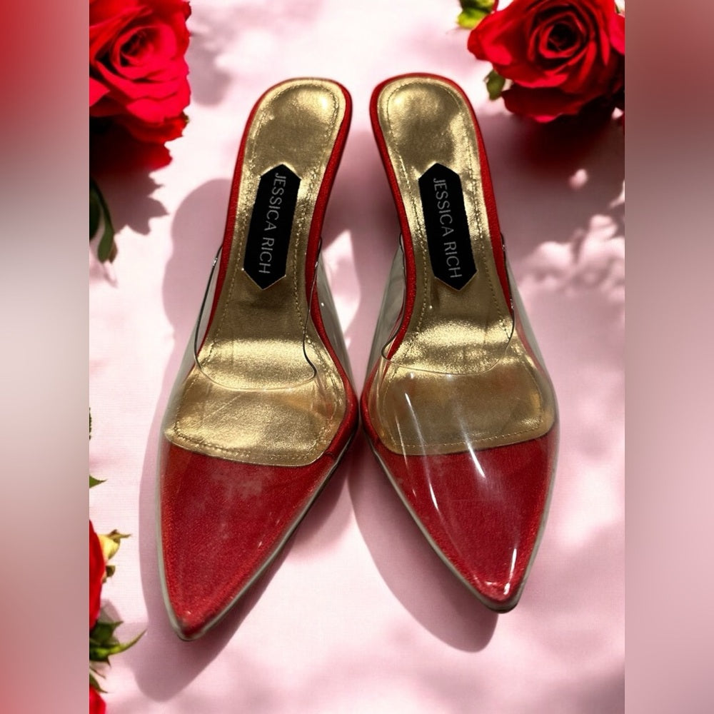 Jessica Rich Red Racy Mule Size 37/ US 7