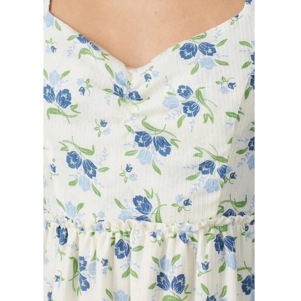 Sweet Baby Jamie Floral Tier Pullover Dress with Hidden Side Zipper Size S