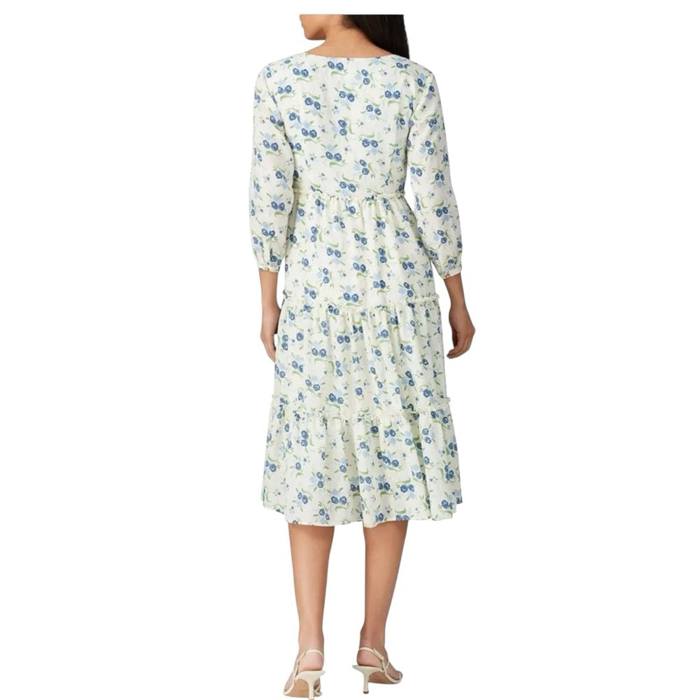 Sweet Baby Jamie Floral Tier Pullover Dress with Hidden Side Zipper Size S