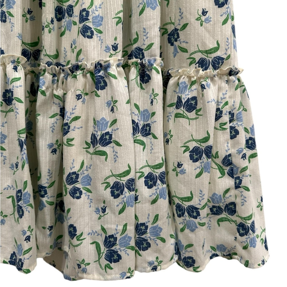 Sweet Baby Jamie Floral Tier Pullover Dress with Hidden Side Zipper Size S