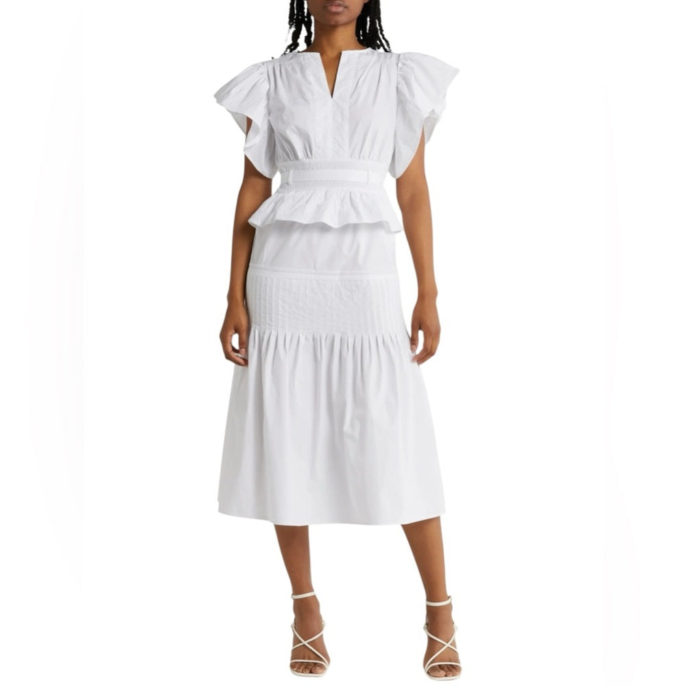 Wishlist Apparel Tiered Ruffle Midi Dress Size S