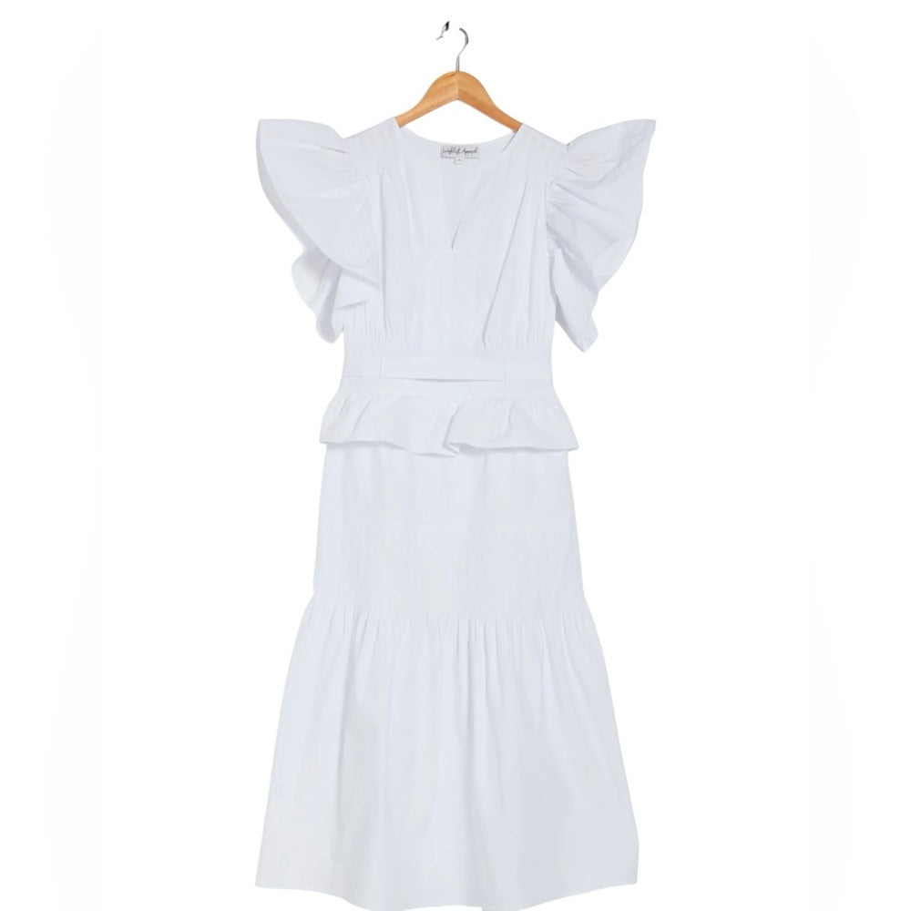 Wishlist Apparel Tiered Ruffle Midi Dress Size S