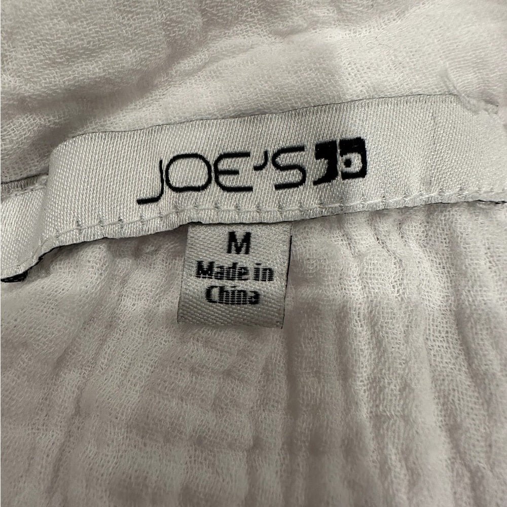 Joe’s Jeans Cotton Gauze Flutter Sleeve Top White Size M