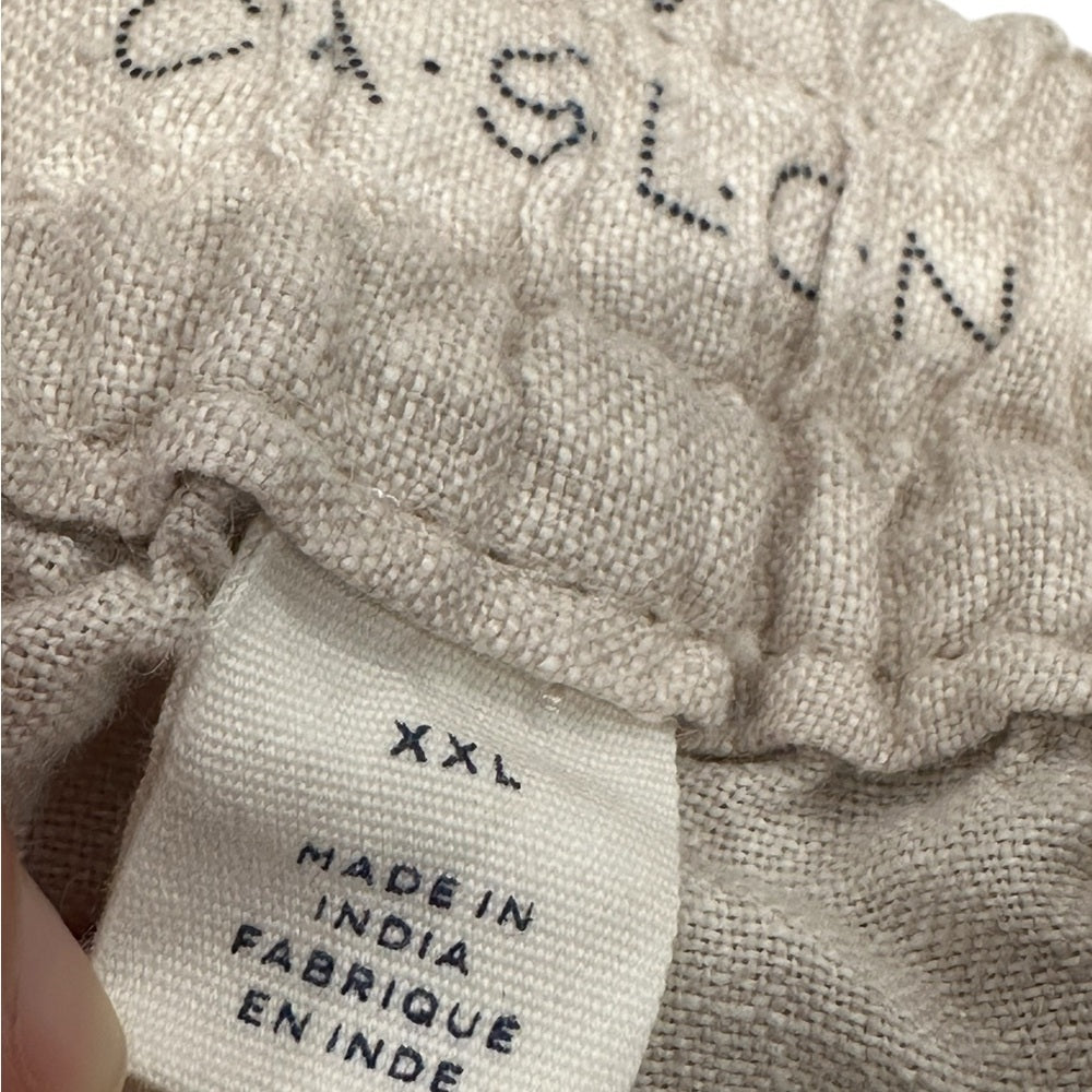 Caslon Wide Leg Linen Pants Pull-On Lightweight Ivory  Women's Size XXL