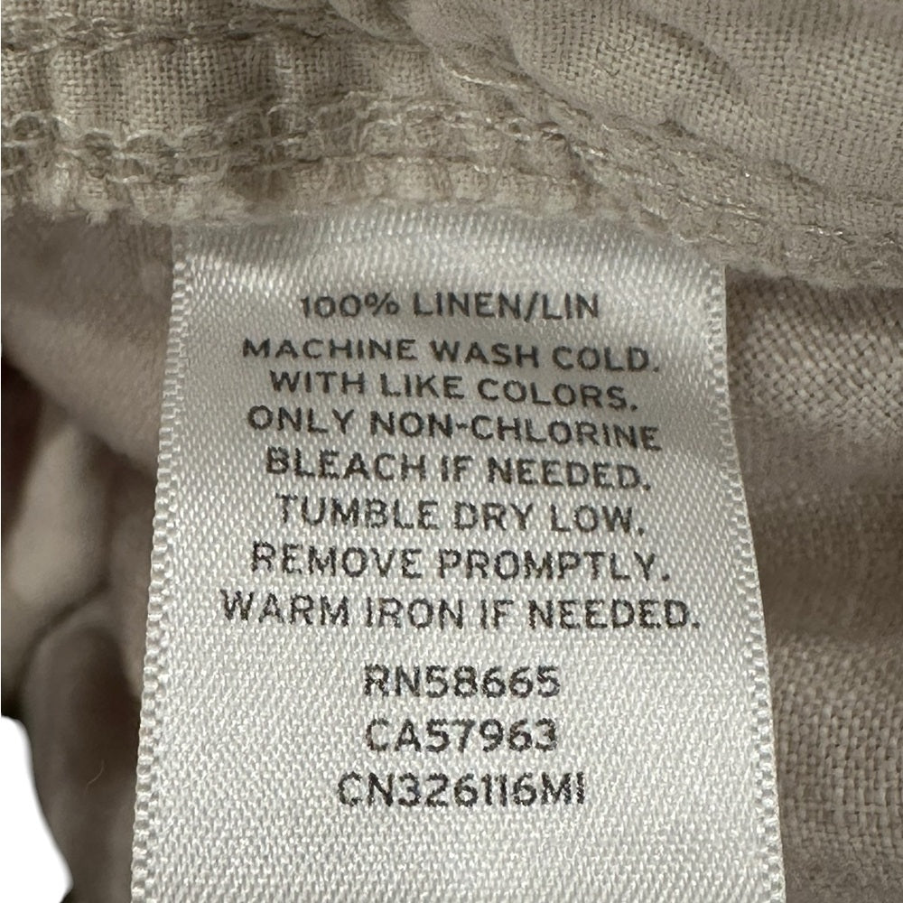 Caslon Wide Leg Linen Pants Pull-On Lightweight Ivory  Women's Size XXL