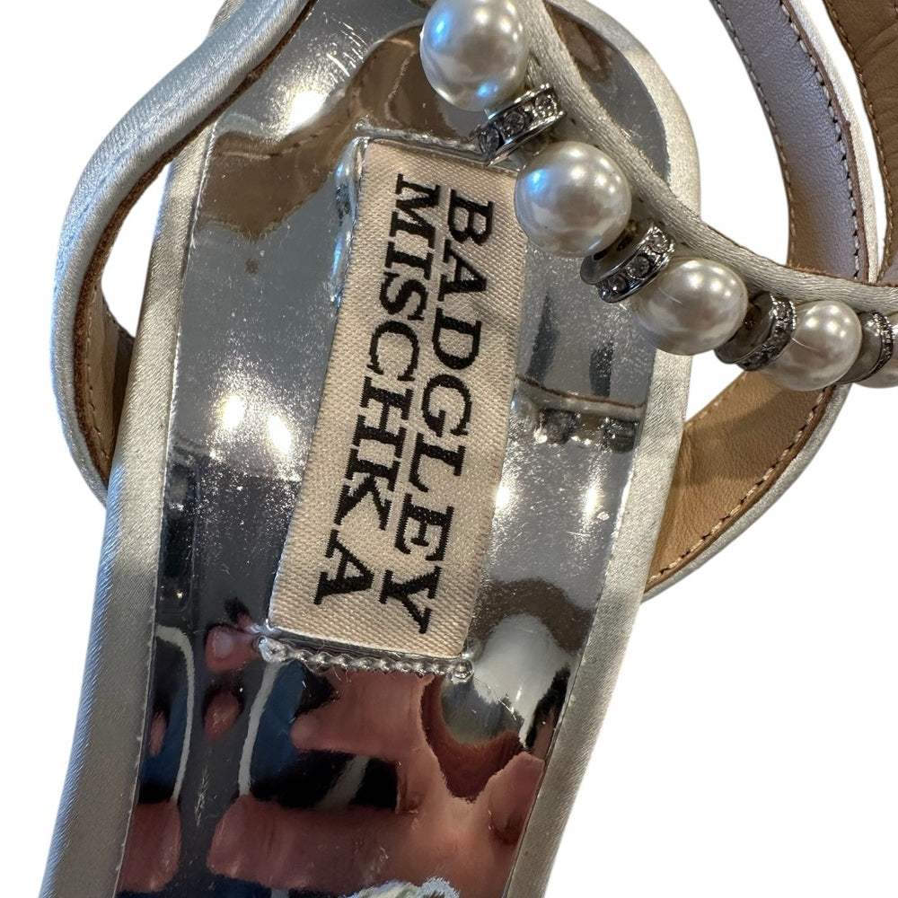 BADGLEY MISCHKA Tawny Embellished Stiletto Sandals Size 5.5M