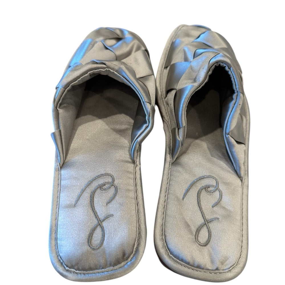 Sam Edelman Women's Rhys Satin Slipper Silver Size 5.5M