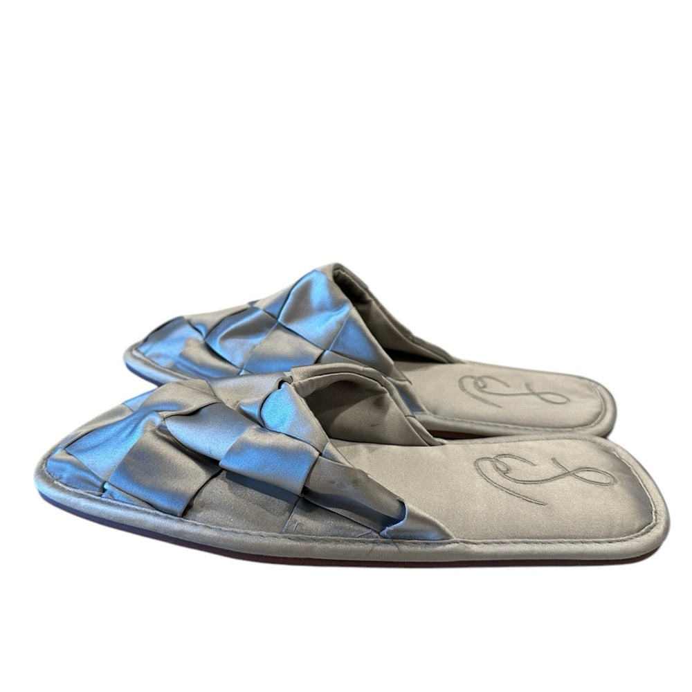Sam Edelman Women's Rhys Satin Slipper Silver Size 5.5M
