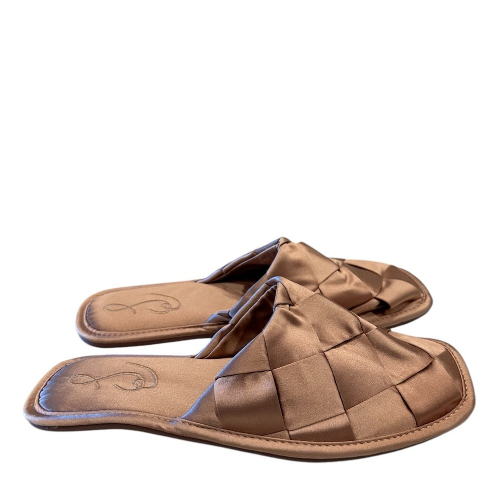 SAM EDELMAN Rhys Woven Satin Mule In Mauve Satin Size 6.5M