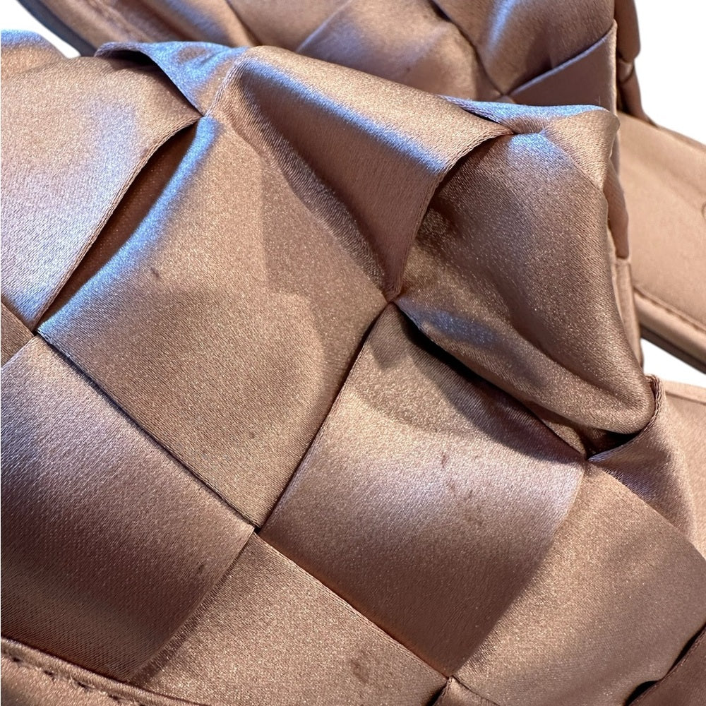 SAM EDELMAN Rhys Woven Satin Mule In Mauve Satin Size 6.5M