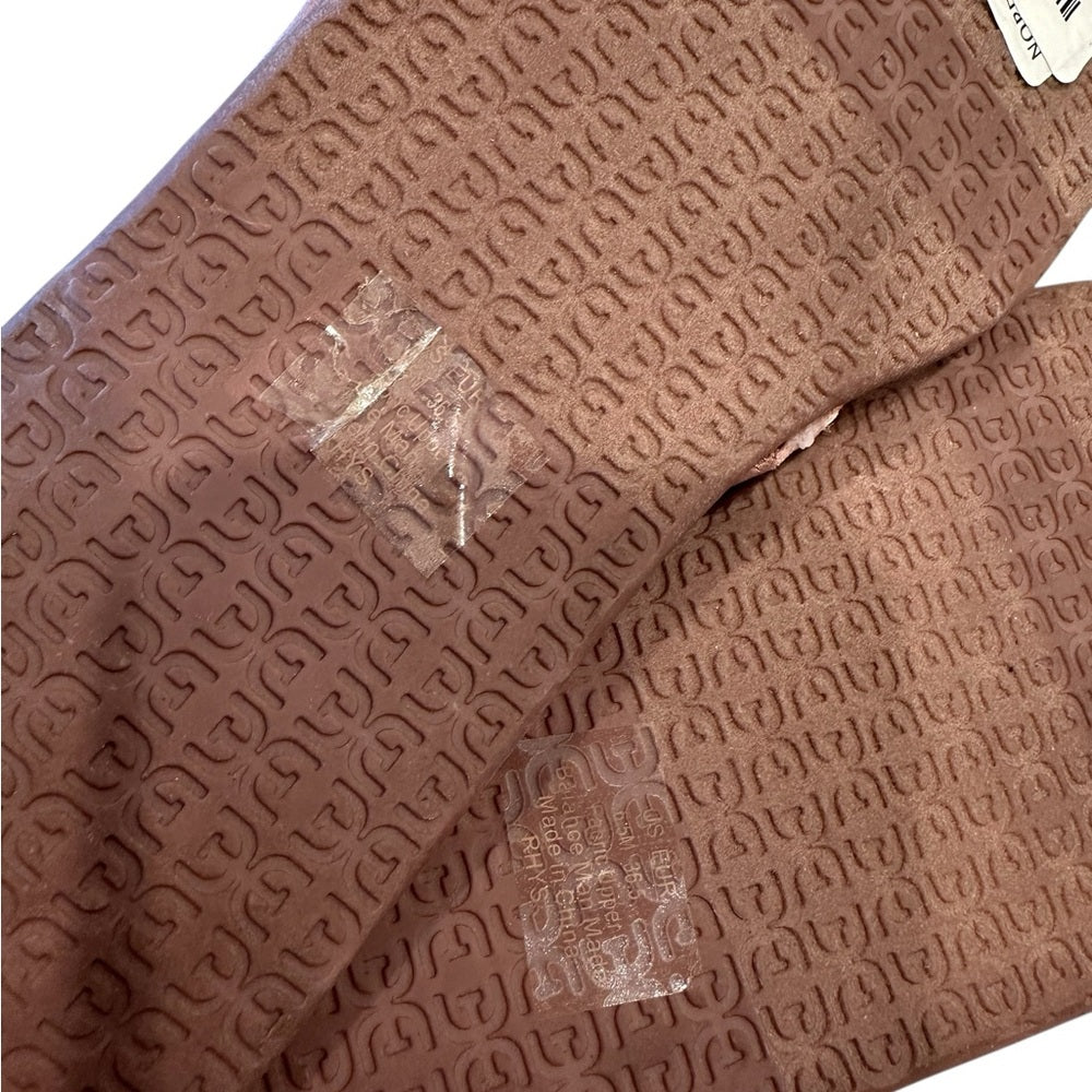 SAM EDELMAN Rhys Woven Satin Mule In Mauve Satin Size 6.5M