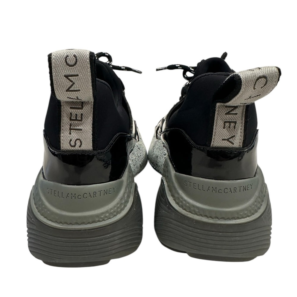 Stella McCartney Eclypse Lace-Up Sneakers in Black Grey White Size 6
