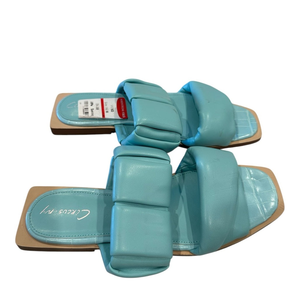 Circus by Sam Edelman Women's Mint Iggy Ruched Slide Sandals - 6 - Baby Blue