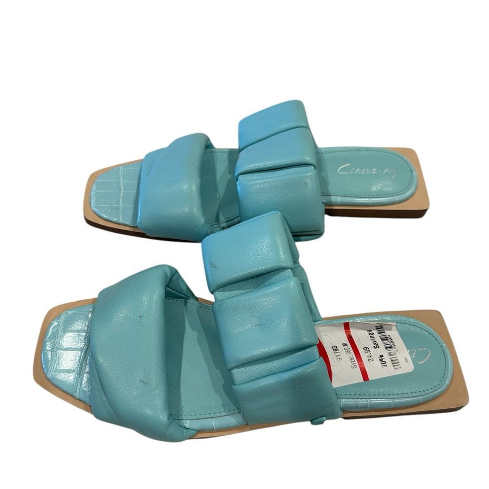 Circus by Sam Edelman Women's Mint Iggy Ruched Slide Sandals - 6 - Baby Blue