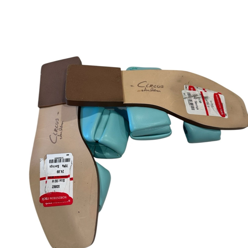 Circus by Sam Edelman Women's Mint Iggy Ruched Slide Sandals - 6 - Baby Blue