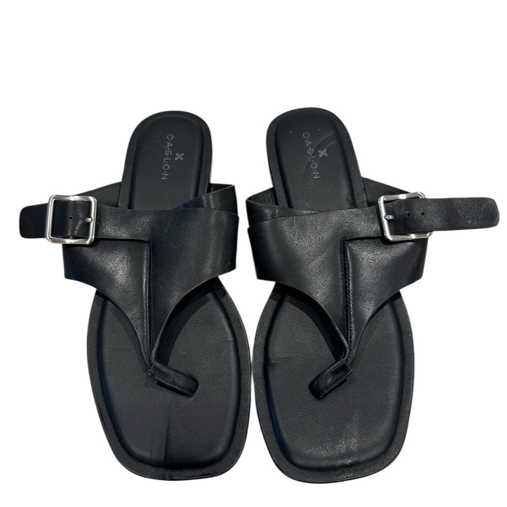 Caslon Black Circa Leather Sandals Size 6M