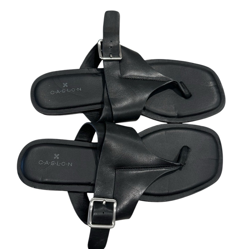 Caslon Black Circa Leather Sandals Size 6M