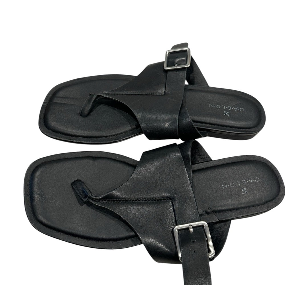 Caslon Black Circa Leather Sandals Size 6M