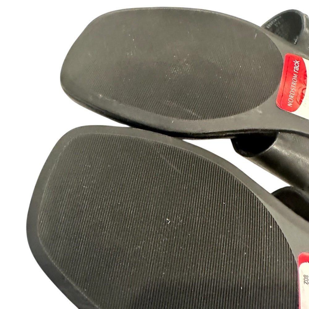 Caslon Black Circa Leather Sandals Size 6M