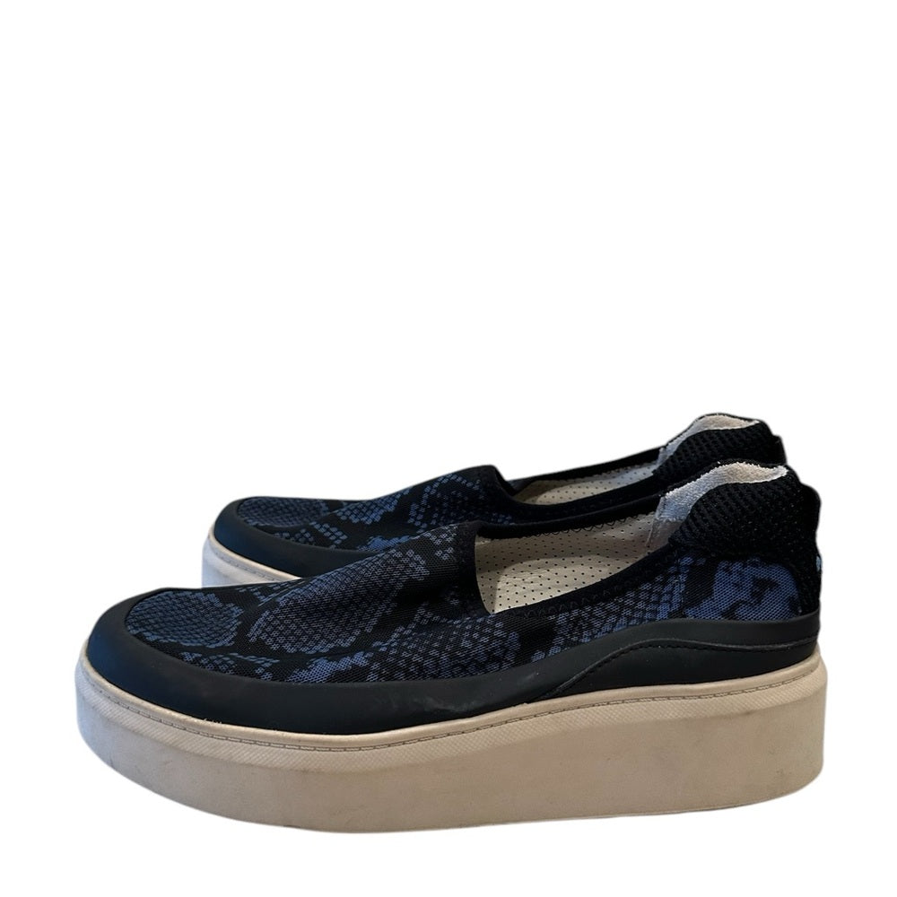 FRANCO SARTO Platform Slip On Sneaker Pacific Blue Sz 8M