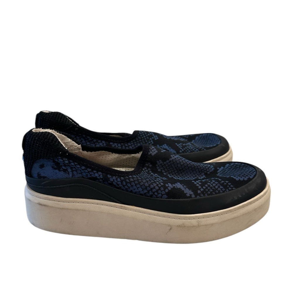 FRANCO SARTO Platform Slip On Sneaker Pacific Blue Sz 8M