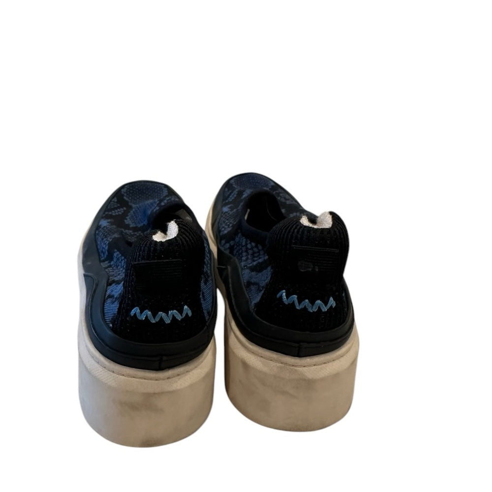 FRANCO SARTO Platform Slip On Sneaker Pacific Blue Sz 8M