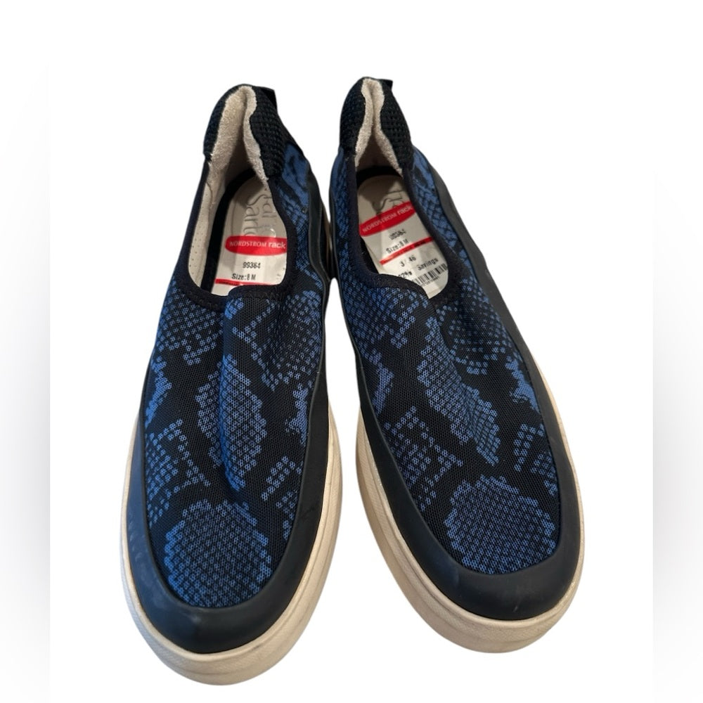 FRANCO SARTO Platform Slip On Sneaker Pacific Blue Sz 8M