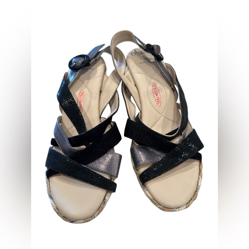 LIV in Black Chenille Combo Amalfi Made in Italy size 7.5M