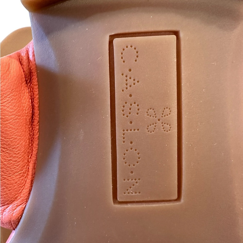 Nordstrom Caslon Canari Slide Sandal Peach Coral Sz 6.5M