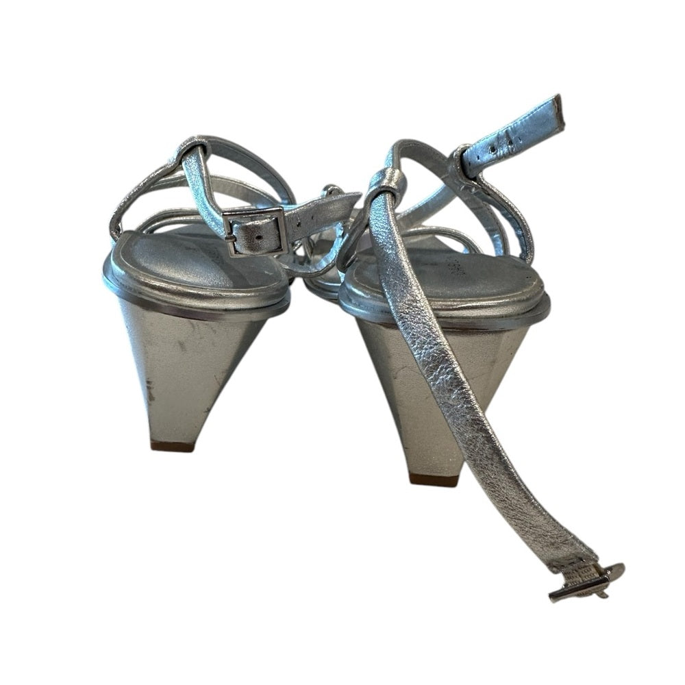 Caslon Metallic Silver Wedge Sandals 
**MULTIPLE SIZES**