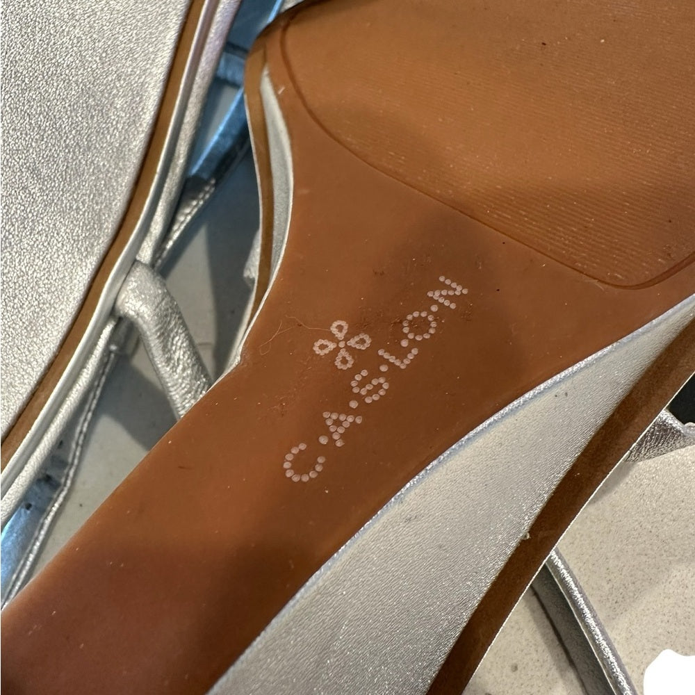 Caslon Metallic Silver Wedge Sandals 
**MULTIPLE SIZES**