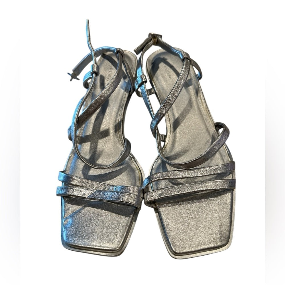 Caslon Metallic Silver Wedge Sandals 
**MULTIPLE SIZES**