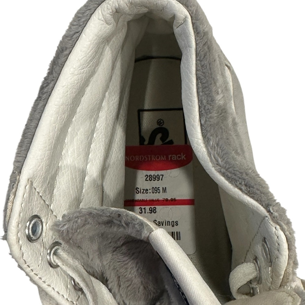 Vans Gray and White High-Top Sneakers W11/M9.5