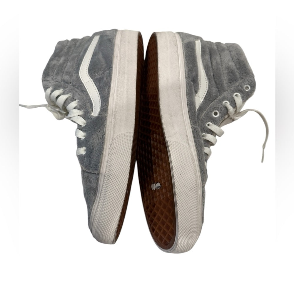 Vans Gray and White High-Top Sneakers W11/M9.5