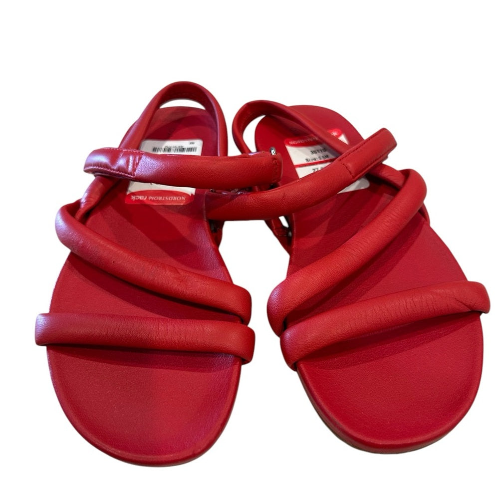 Caslon Aliyah Slingback Leather Sandal in Red Ruby Size 5.5M