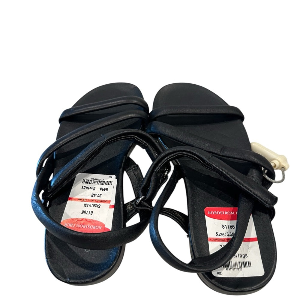 Caslon Aliyah Slingback Leather Sandal in Black Size 5.5M