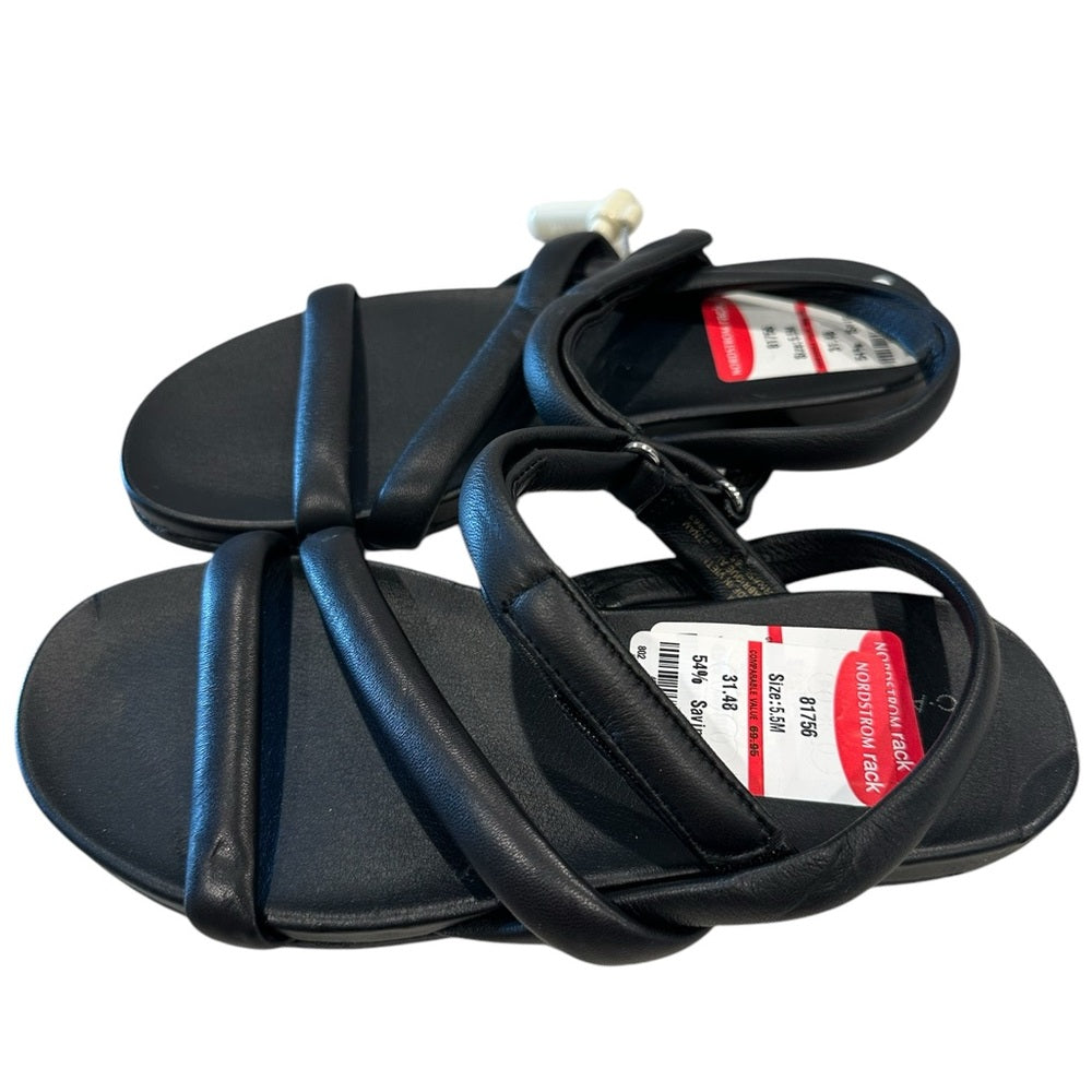 Caslon Aliyah Slingback Leather Sandal in Black Size 5.5M