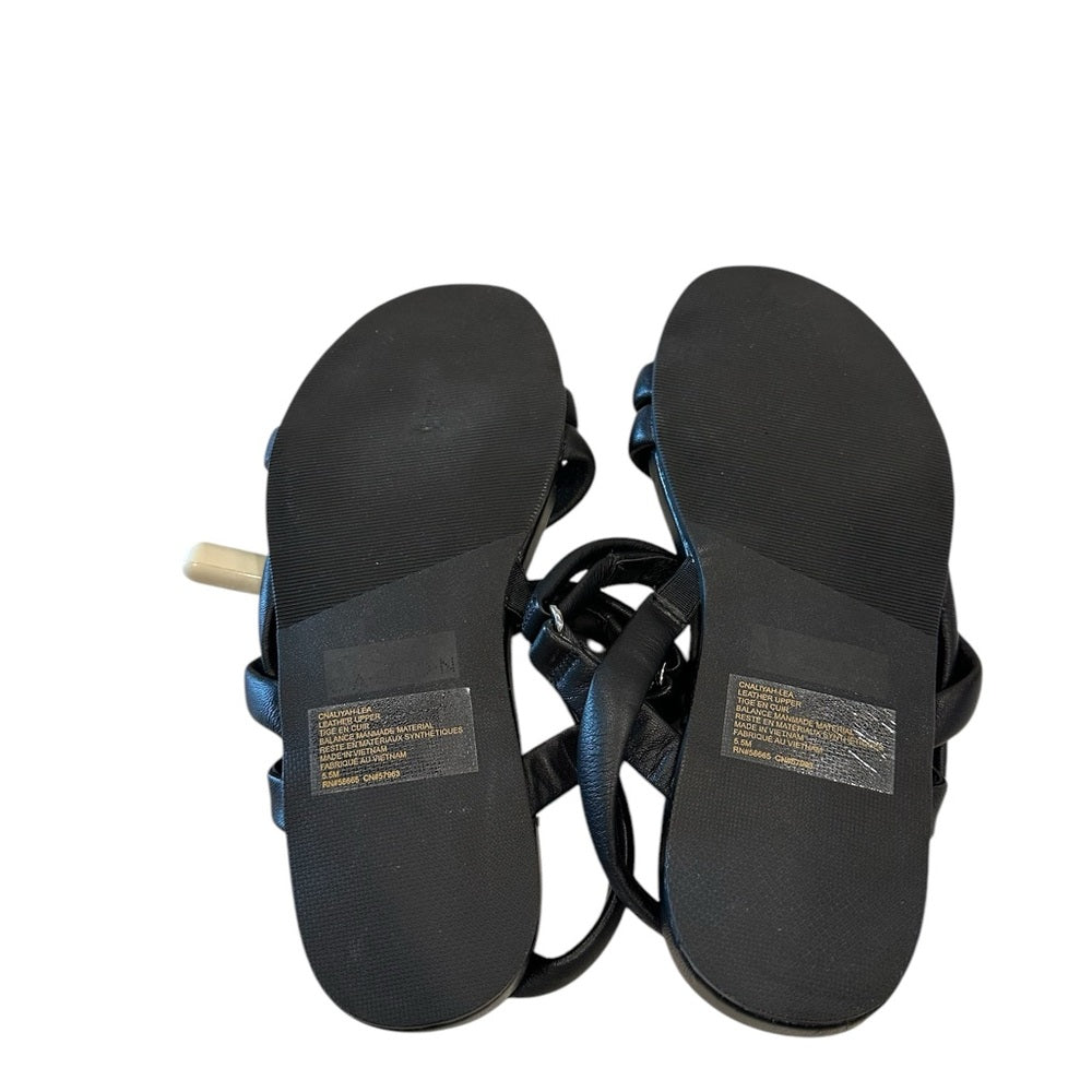 Caslon Aliyah Slingback Leather Sandal in Black Size 5.5M