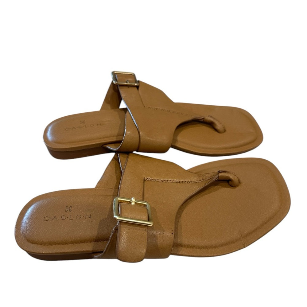 Caslon Tan Circa Leather Sandals Size 5M
