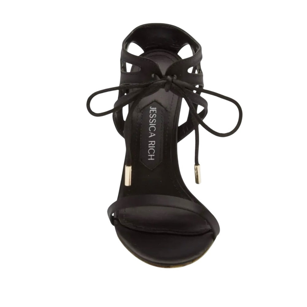 Jessica Rich So Expensive Satin Sandal in Black Size 39