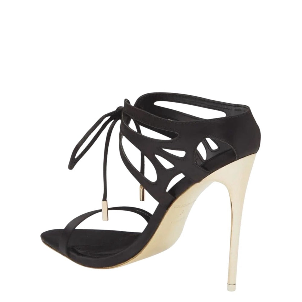 Jessica Rich So Expensive Satin Sandal in Black Size 39