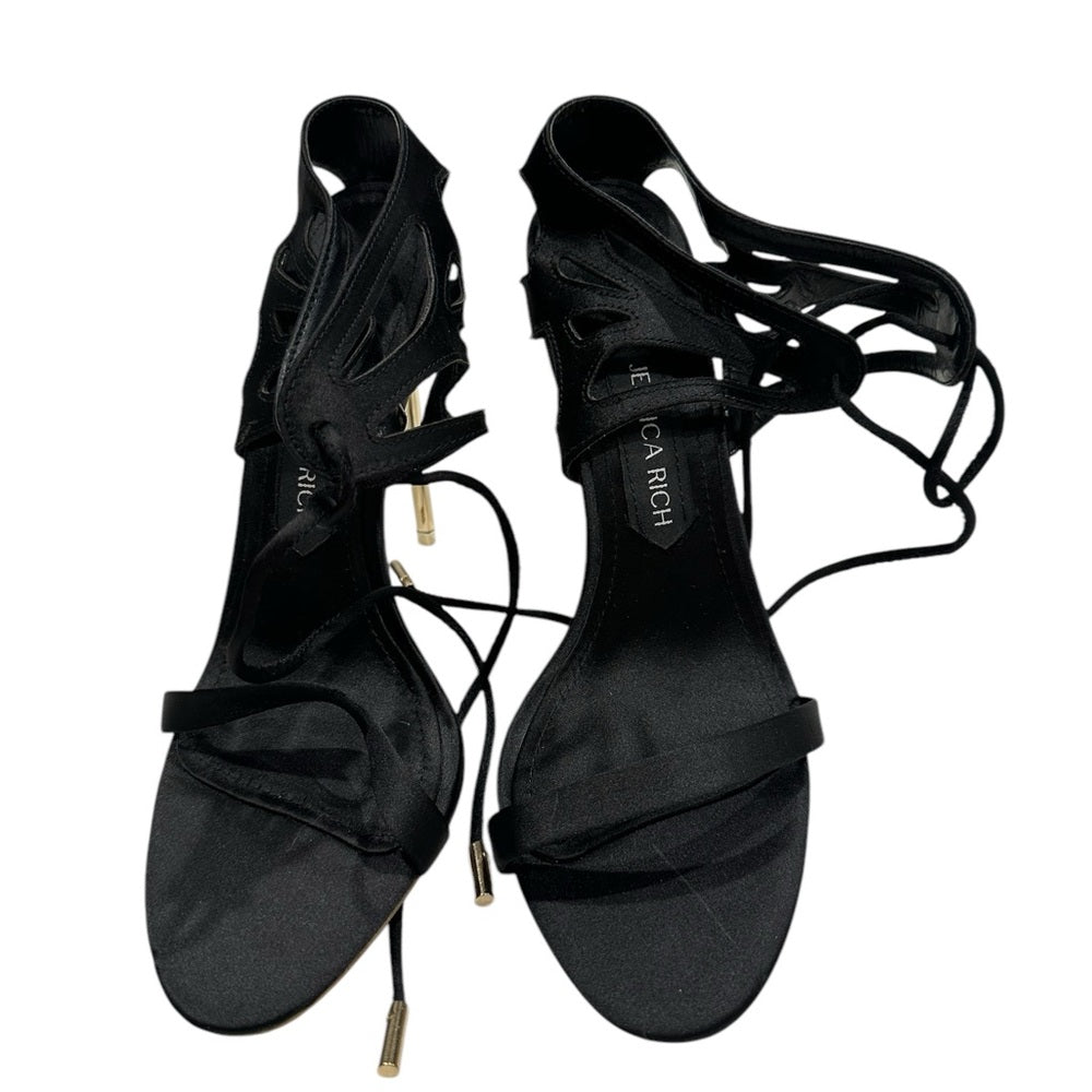 Jessica Rich So Expensive Satin Sandal in Black Size 39