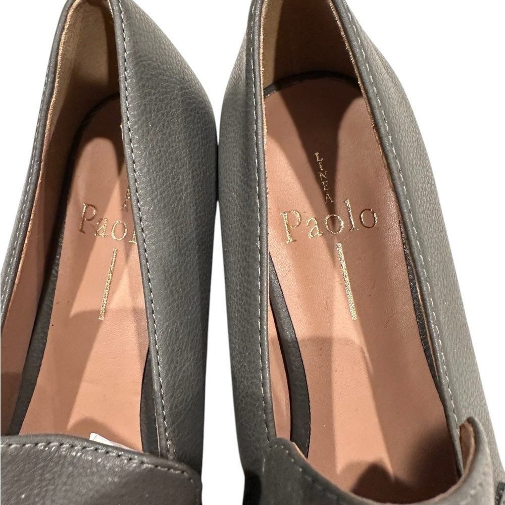 Women's Linea Paolo Mabel-L Pointed Toe Loafer  w/Goldtone Links Stone Sz 4.5M