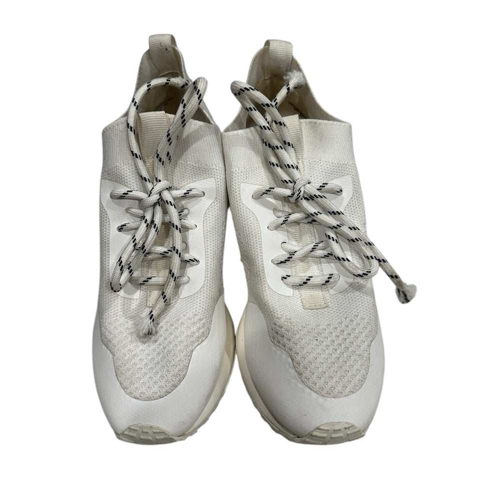 Urban Sport by J/Slides White Sneakers Sleek Knit Chunky Midsole Size 6