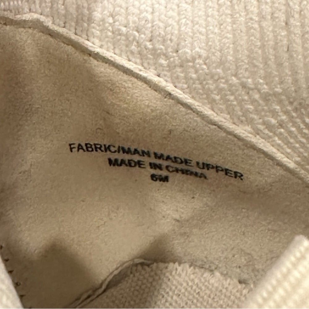 Urban Sport by J/Slides White Sneakers Sleek Knit Chunky Midsole Size 6