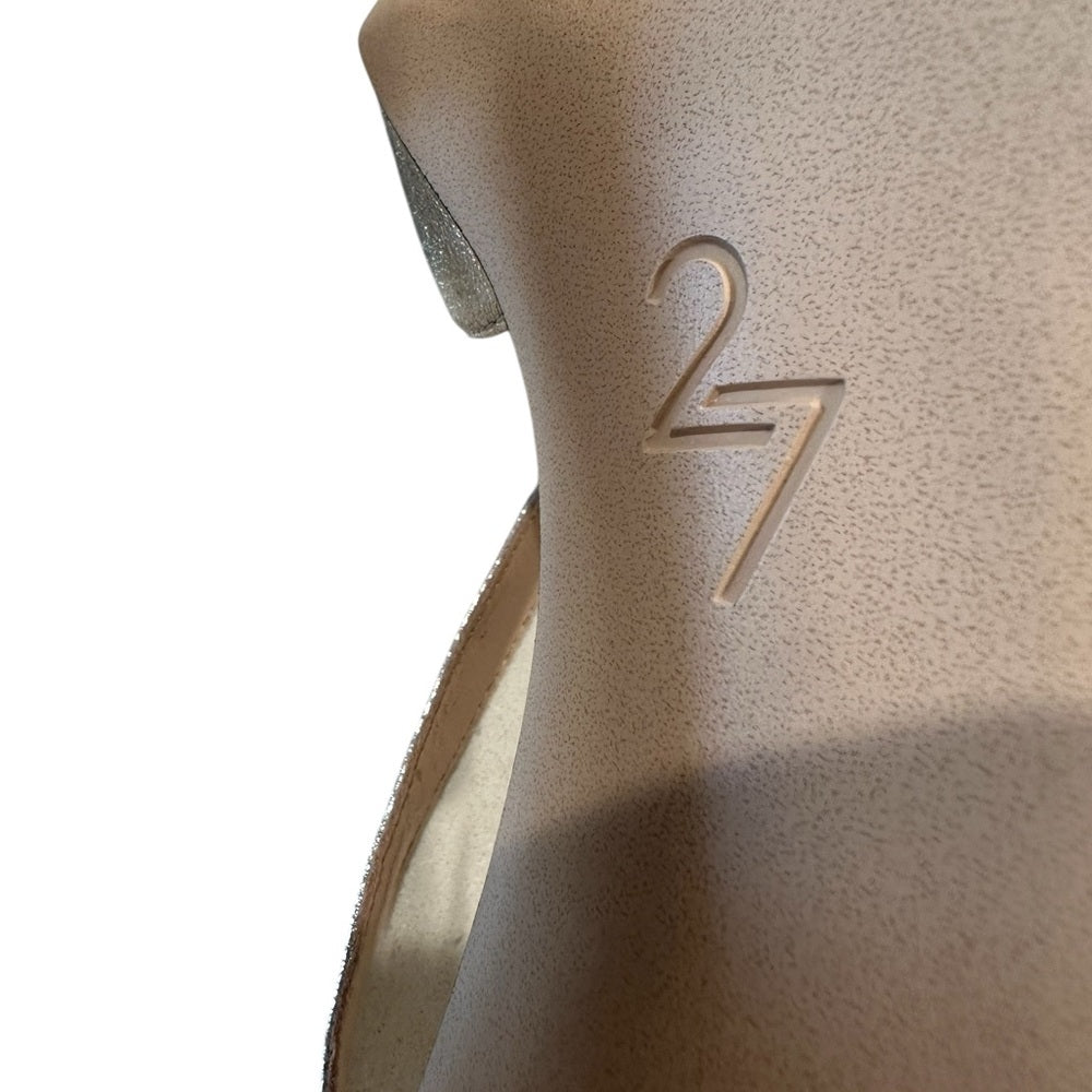 27 EDIT Gold Metallic Heels with Ankle Straps Size 11M