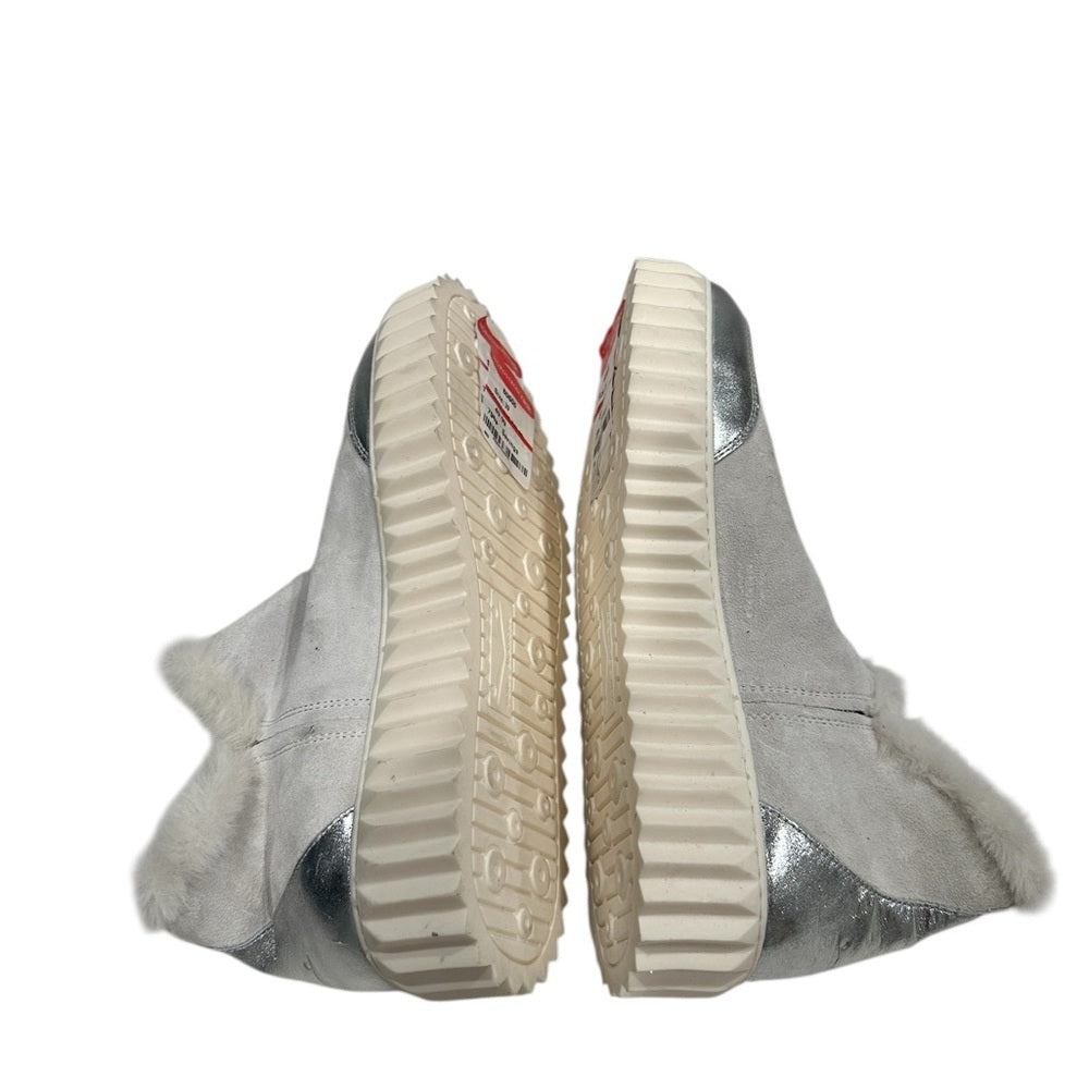 Voile Blanche Silver Sneakers with Fur Lining Size 39/US 7.5