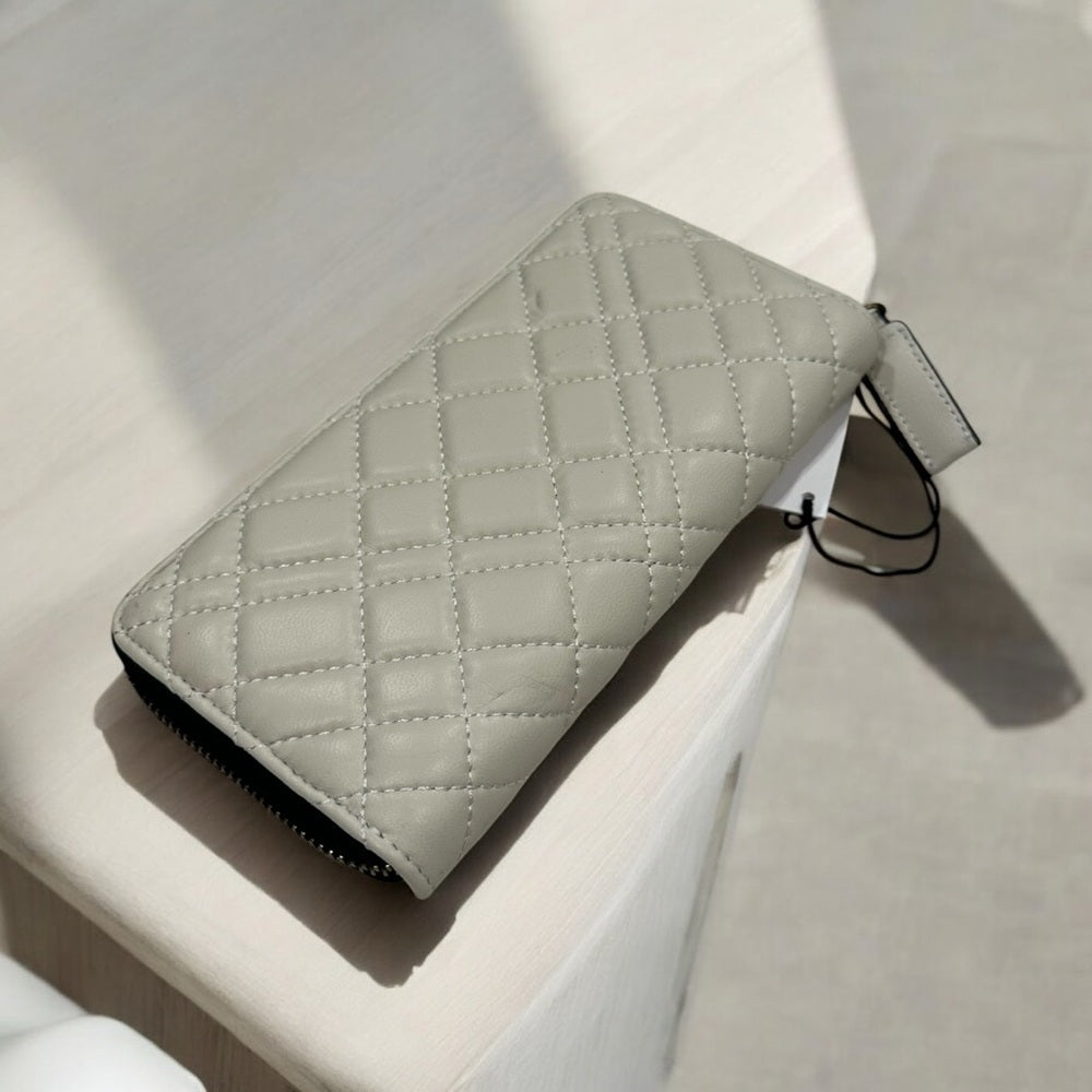 Kurt Geiger London Quilted Leather Zip Around Wallet